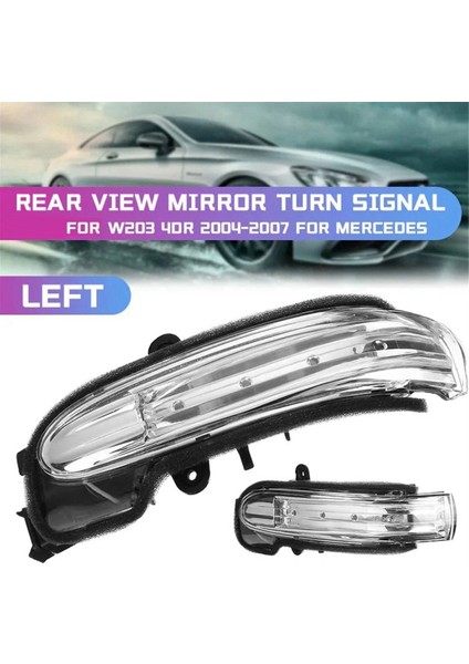 1 Çift Dikiz Aynası Gösterge Lambası LED Dönüş Sinyal Lambası Mercedes-Benz W203 C203 2003-2007 A2038201521 A203820162 (Yurt Dışından)