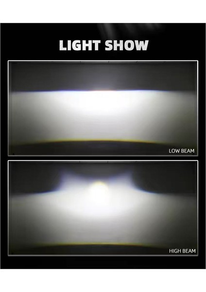 Evrensel Araba Moto 1.5 Inç Matris LED Far Çift Işık Merceği Uzun Far ve Kısa Far Desteği 6000K Işık (Yurt Dışından)