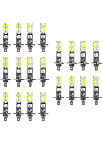 20 Adet H1 6000K Süper Beyaz 80W LED Far Ampulleri Kiti Sis Sürüş Lambası (Yurt Dışından)