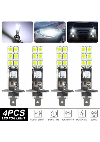 20 Adet H1 6000K Süper Beyaz 80W LED Far Ampulleri Kiti Sis Sürüş Lambası (Yurt Dışından)