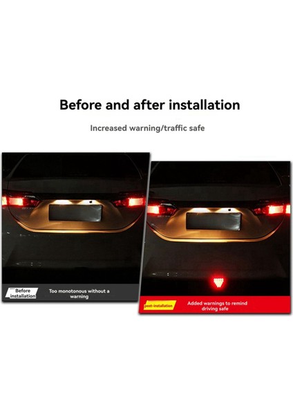 F1 Üçgen Stil LED Arka Stop Lambası Kırmızı Strobe Işıkları Sinyal Lambası Uyarı Fren Sinyal Lambası 12V Araba Kamyon Flaşörü (Yurt Dışından)