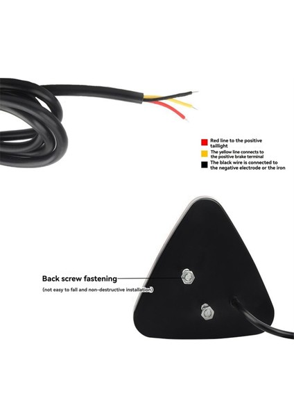 F1 Üçgen Stil LED Arka Stop Lambası Kırmızı Strobe Işıkları Sinyal Lambası Uyarı Fren Sinyal Lambası 12V Araba Kamyon Flaşörü (Yurt Dışından)