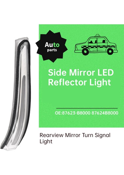 Hyundai Santa Fe 2013-2016 Için Dikiz Aynası Dönüş Sinyal Lambası Yan Ayna LED Reflektör Lambası 87623-B8000 87624B8000 (Yurt Dışından)