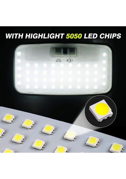 1set Iç Mekan LED Tavan Lambası Toyota Rav4 XA50 2019 2020 2021 2022 Lambalar Smd Ultra Parlak Kubbe Okuma Işıkları (Yurt Dışından)