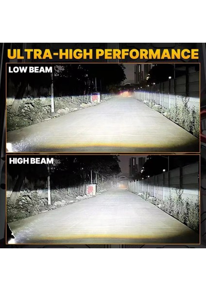 Evrensel Tak-Çalıştır Far H4 Projektör Yüksek Güçlü LED Lens Farlar Araba Moto Modifiye Far (Yurt Dışından)