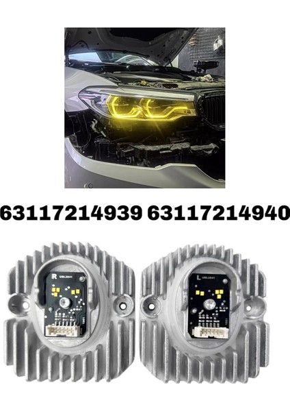 63117214939 63117214940 Sarı Melek Gözleri Drl Uyarlanabilir LED Modülü Bmw G30 530I 540I M5 2017-2020 (Yurt Dışından)