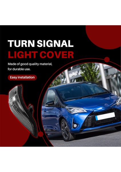 Araba Yan Dikiz Aynası Işıkları Kapağı 81741-0D020 81730-0D080 Toyota Yaris 2011-2019 Araba Dönüş Sinyal Lambası Muhafazası (Yurt Dışından)