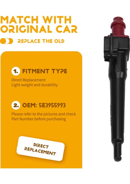 5E3955993 Araba Yüksek Çizgili Arka Görüş Kamerası Sprey Nozulu Vw Passat Için Skoda Octavia Mk4 5e3 955 993 (Yurt Dışından)