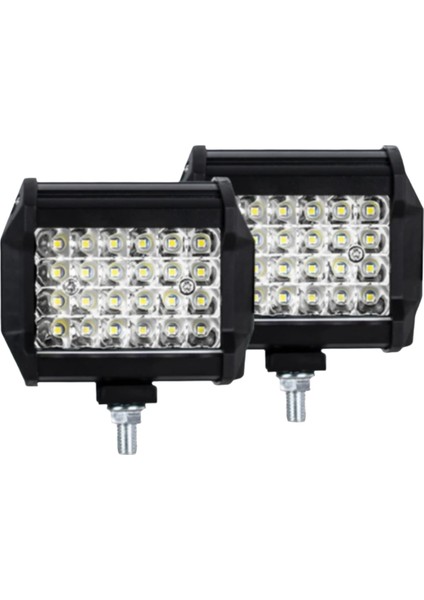 2 Adet Araba 12V 24V Far 72W Işık Çubuğu Çalışma Işığı Spot Işığı 4 Inç LED Işık Çubuğu Sis Lambası Kamyon Traktör Tekne Suv Için (Yurt Dışından)