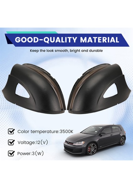 Araba Dinamik LED Dönüş Sinyal Lambası Araba Dikiz Aynası Akış Işığı Sinyal Lambası Volkswagen Vw Golf 6 Mk6 Gtı R32 Için (Yurt Dışından)
