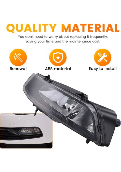 Araba Işığı Ön Tampon Sis Lambası Sis Lambası Grubu Vw Polo 6c Hatchback 2014-2018 6C0941661D Sol (Yurt Dışından)