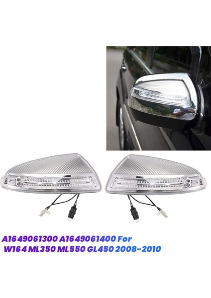 1 Çift Kapı Yan Ayna Dönüş Sinyal Lambası Gösterge Lambası Mercedes Benz W164 ML350 ML550 GL450 A1649061300 A1649061400 (Yurt Dışından)