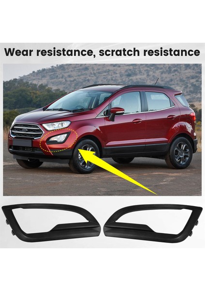 Ön Sol ve Sağ Tampon Sis Lambası Kapağı Lamba Çerçevesi Çerçevesi Ford Ecosport 2018-2022 Far Çerçevesi (Yurt Dışından)