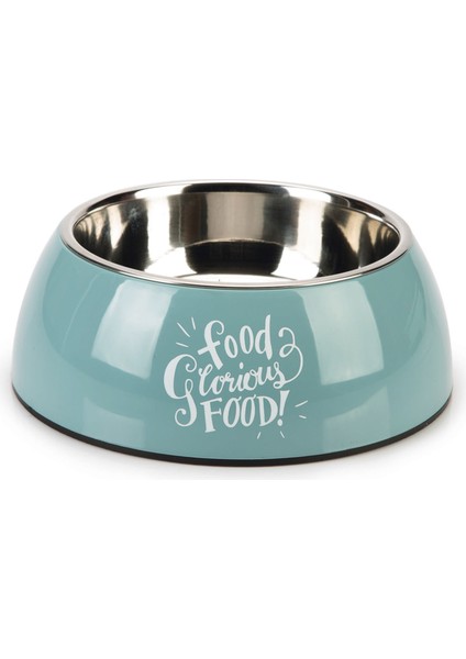 Köpek Mama Su Kabı, Paslanmaz Çelik, Turkuaz, 22CM, 700ML Bstmy