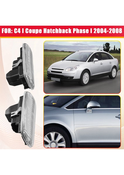 6325G2 LED Dinamik Yan Ayna Sinyal Lambaları Citroen C4 Mkı Coupe Hatchback Sedan 2006-2010 Araba Parçaları (Yurt Dışından)
