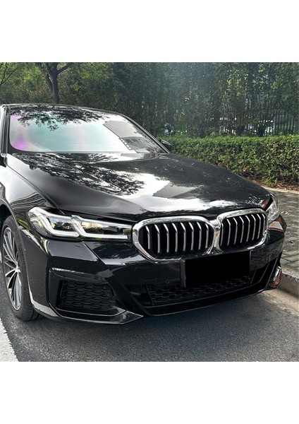 Araba Ön Far Kaşı Far Göz Kapağı Kaşı Bmw 5 Serisi G30 G31 2021-2023 Parlak Siyah (Yurt Dışından)