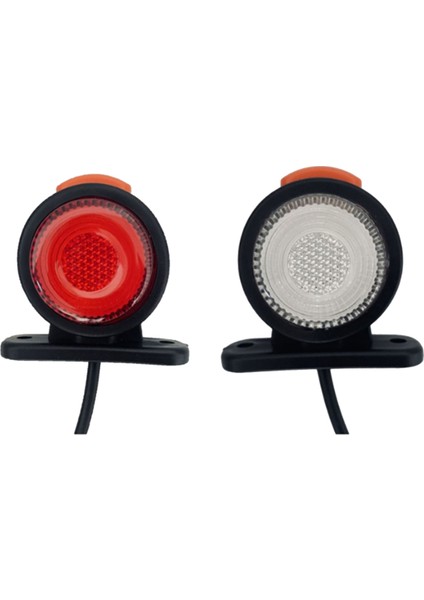 2 Adet Araba Kamyon Yan Işaretleme Lambası 12/24V LED Gösterge Lambası Arka Lambası Üç Taraflı Lamba Flaş Lambası (Yurt Dışından)