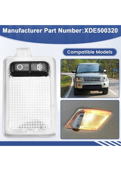 Araba Okuma Lambası Makyaj Aynası Işığı Iç Tavan Lambası XDE500320 Land Rover Discovery Lr3 Lr4 Range Rover Sport Için (Yurt Dışından)