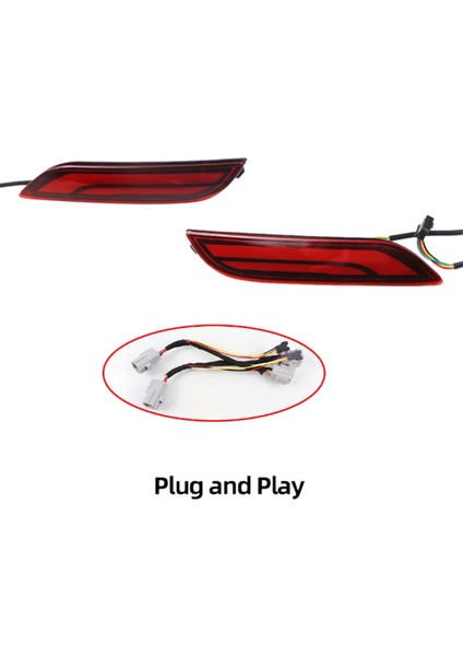 Araba LED Arka Tampon Reflektör Işığı Fren Lambası Arka Lambası Dinamik Dönüş Sinyali Işığı Toyota Camry 2018-2021 (Yurt Dışından)