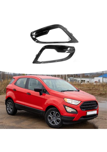 Ford Ecosport 2018-2022 Far Trim Çerçevesi Ön Sol ve Sağ Tampon Sis Lambası Kapağı Lamba Çerçevesi Çerçeve (Yurt Dışından)