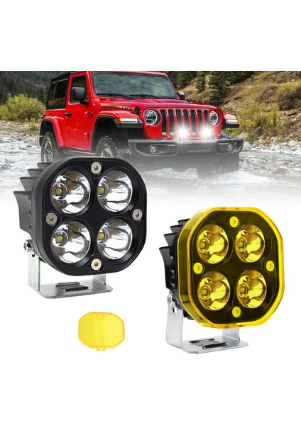 3 Inç LED Çalışma Işığı Amber Lens Kapağı Spot Sis Lambası Sürüş Lambası Araba Motosiklet Atv Utv Kamyon Traktör Için (Yurt Dışından)