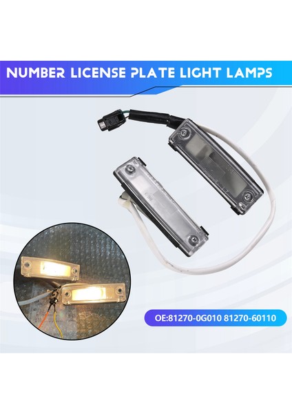 81270-60110 Toyota Land Cruıser 1990-1998 Için Araç Numarası Plaka Lambası Lambaları 81270-0G010 (Yurt Dışından)