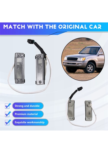 81270-60110 Toyota Land Cruıser 1990-1998 Için Araç Numarası Plaka Lambası Lambaları 81270-0G010 (Yurt Dışından)