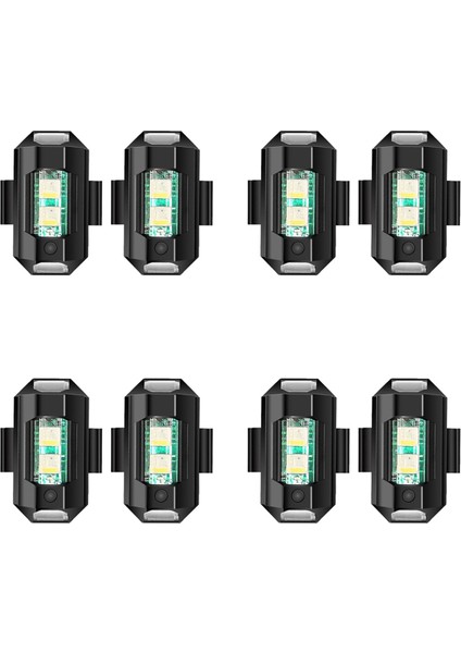 8 Adet Evrensel LED Uçak Strobe Işıkları Motosiklet Çarpışma Önleyici Uyarı Işığı 7 Renk Dönüş Sinyali Göstergesi (Yurt Dışından)