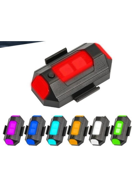 8 Adet Evrensel LED Uçak Strobe Işıkları Motosiklet Çarpışma Önleyici Uyarı Işığı 7 Renk Dönüş Sinyali Göstergesi (Yurt Dışından)