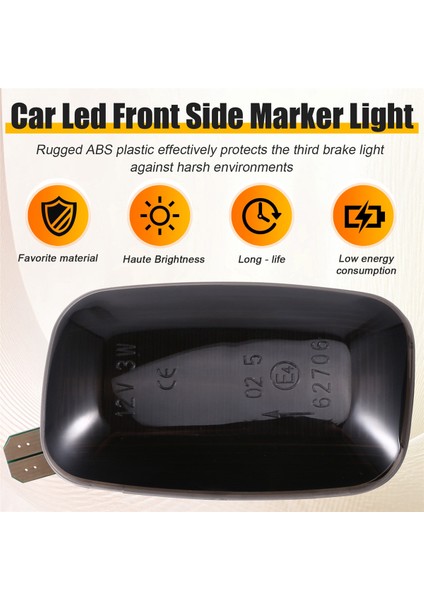 Araba LED Ön Yan Işaret Işığı Dinamik Dönüş Sinyal Lambası 81730-20191 81730-20192 Toyota Land Cruiser Lexus LX470 Için (Yurt Dışından)