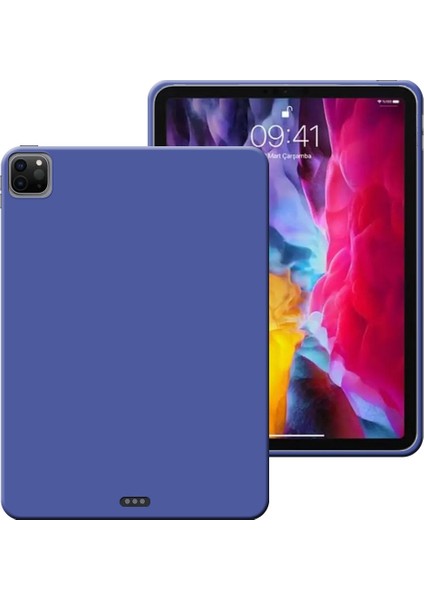 Apple iPad Pro 12,9 Inç 6. Nesil Uyumlu A2436 , A2437 , A2764 Rubber Yıkanabilir Silikon Kılıf