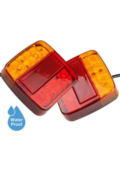 2 Adet 12V 26LED Kamyon Arka Stop Lambası LED Dönüş Sinyal Lambası Gösterge Lambası Su Geçirmez Fren Lambası Araba Atv Rv Römork Için (Yurt Dışından)