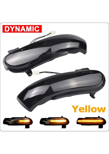 1 Çift Araba Dikiz Aynası Dönüş Sinyali Akış Işığı Mercedes Benz 2008 A1718200421 / A1718200321 Füme Siyah-Akan (Yurt Dışından)