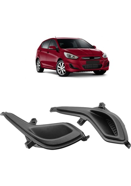 Araba Ön Tampon Sis Lambası Çerçevesi Sis Lambası Trim Çerçevesi 865641R000 865631R000 Hyundai Accent 2012-2017 Için (Yurt Dışından)