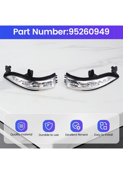 Araba Dikiz Aynası Işığı Dönüş Sinyali Işığı 95260949 Chevrolet Spark 2011-2017 Için (Yurt Dışından)