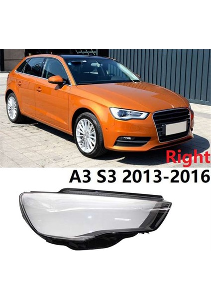Sol Far Far Lambası Kabuğu Araba Far Far Lambası Mercek Kabuğu Kapağı Audi A3 S3 2013-2016 8V0941003 (Yurt Dışından)