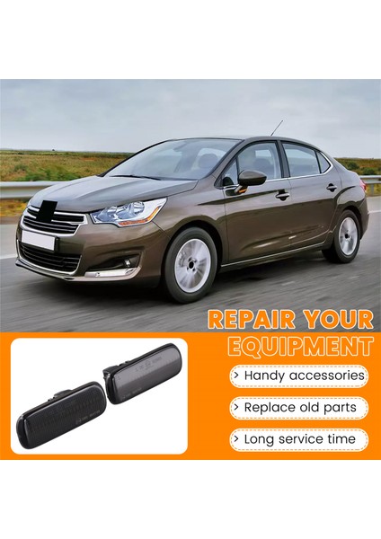 Citroen C4 Mkı Coupe Hatchback Sedan 2006-2010 Için LED Dinamik Yan Ayna Sinyal Lambaları 6325G2 Araba Parçaları (Yurt Dışından)