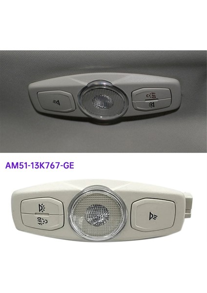 Araba Iç Okuma Işığı Tavan Maplamp 3 Düğme AM51-13K767-GE Ford Focus Aviat 12-17 AM5113K767GE Tavan Lambası (Yurt Dışından)