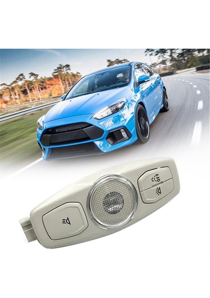 Araba Iç Okuma Işığı Tavan Maplamp 3 Düğme AM51-13K767-GE Ford Focus Aviat 12-17 AM5113K767GE Tavan Lambası (Yurt Dışından)