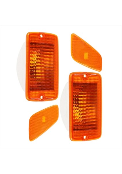 Araba Ön Tampon Dönüş Sinyal Lambası ve Ön Çamurluk Yan Işaret Lambası Muhafaza Kabukları Jeep Wrangler Tj 1997-2006 Için (Yurt Dışından)