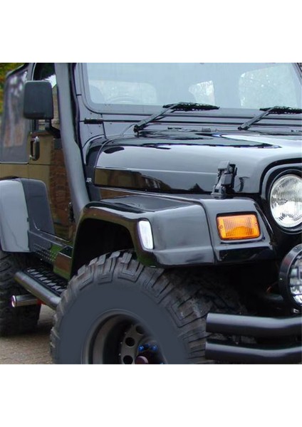 Araba Ön Tampon Dönüş Sinyal Lambası ve Ön Çamurluk Yan Işaret Lambası Muhafaza Kabukları Jeep Wrangler Tj 1997-2006 Için (Yurt Dışından)