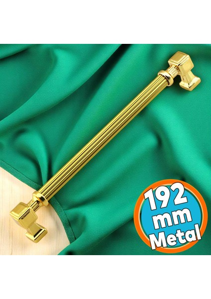 Mobilya Çekmece Mutfak Dolabı Dolap Kulpları Kulb 19.2 cm Metal Gold Altın Çizgili Kulp 192 mm