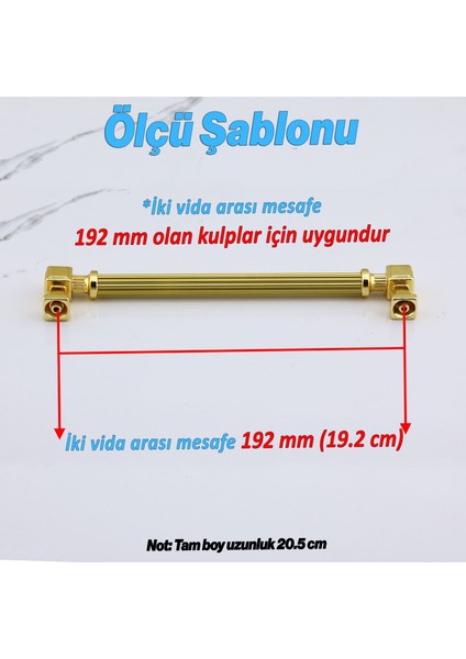 Mobilya Çekmece Mutfak Dolabı Dolap Kulpları Kulb 19.2 cm Metal Gold Altın Çizgili Kulp 192 mm modelleri