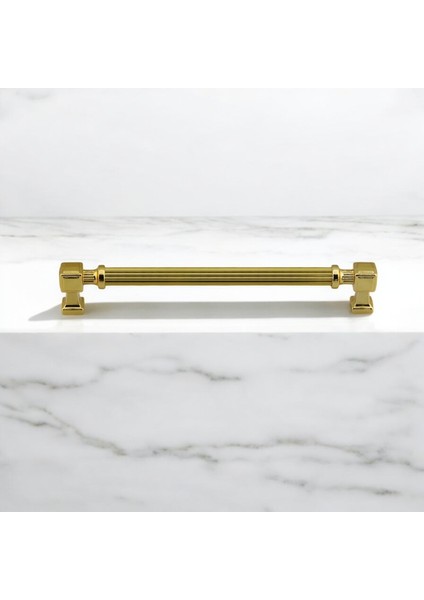 Mobilya Çekmece Mutfak Dolabı Dolap Kulpları Kulb 19.2 cm Metal Gold Altın Çizgili Kulp 192 mm indirimleri