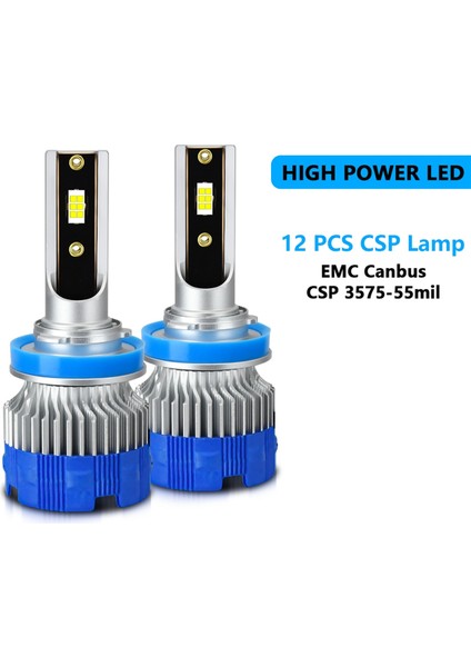 H11 LED Sis Lambası Ampulleri, Araba Farı Canbus Işığı, 50W 5000LM 6000K Soğuk Beyaz Işık, Arabalar Için Drl Değişimi (Yurt Dışından)