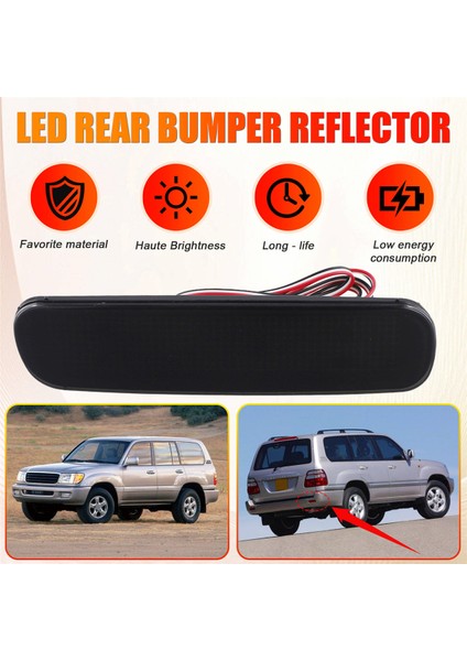 Araba LED Arka Tampon Reflektör Fren Lambası Kuyruk Lambası 81920-60051 Toyota Land Cruiser 1998-2007 Lexus LX470 Için (Yurt Dışından)