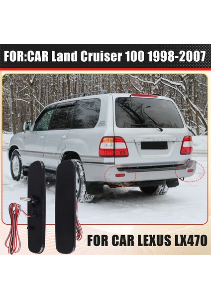 Araba LED Arka Tampon Reflektör Fren Lambası Kuyruk Lambası 81920-60051 Toyota Land Cruiser 1998-2007 Lexus LX470 Için (Yurt Dışından)
