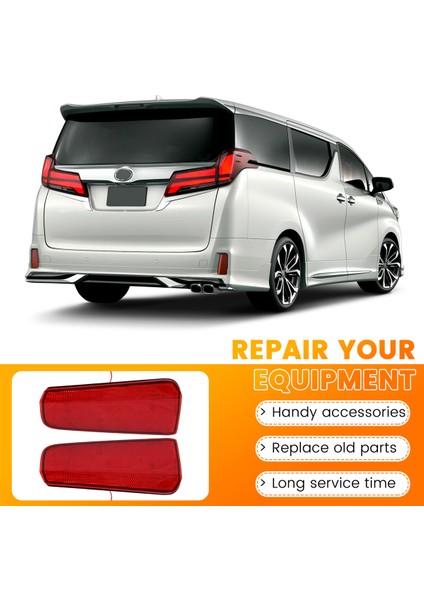 Araba LED Arka Tampon Reflektör Işık Fren Lambası Arka Lambası Toyota Alphard 30 Serisi Için (Yurt Dışından)