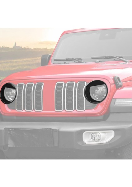 Ön Far Çerçeveleri Angry Bird Stili Far Kapağı Döşeme Jeep Wrangler Jl ve 4xe 2024 Aksesuarları (Yurt Dışından)