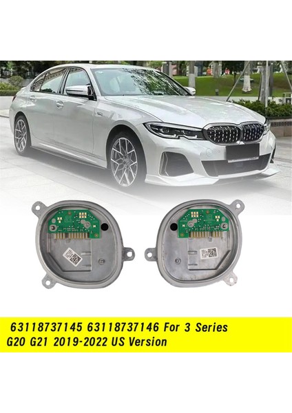 1 Çift LED Modül Dönüş Sinyali Gündüz Farı Modülü Bmw 3 Serisi G20 G21 19-22 Abd 63118737145 63118737146 (Yurt Dışından)